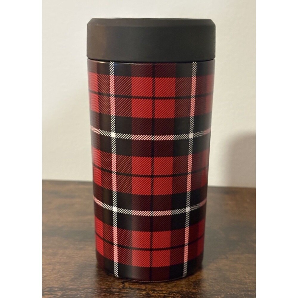 Frost Buddy​ Universal Buddy Insulated Can Cooler Fits Multiple Sizes Red Plaid - Picture 4 of 6